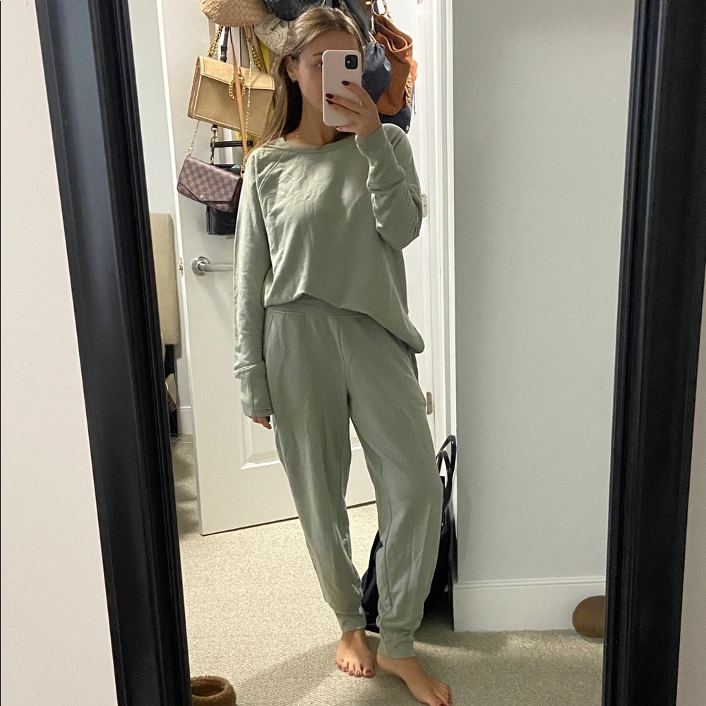 Athleta Sage Green Two Piece Set